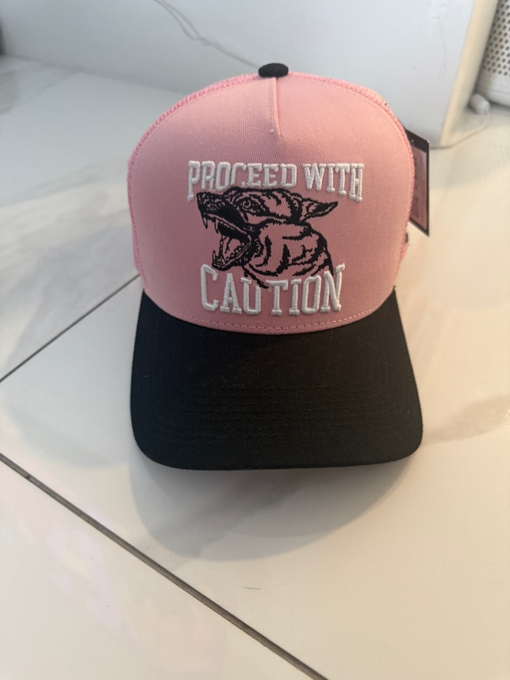 NWT 'Proceed With Caution' Trucker Hat